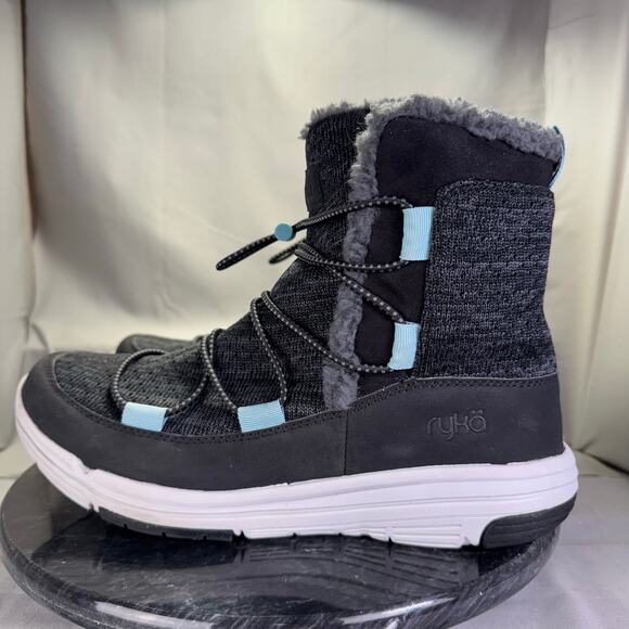 Ryka Aubonne Winter Ankle Boot Blue/Grey Weather Proof Women's Size 9.5M US - Picture 1 of 8